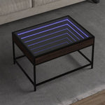 HKH Mesa de Centro Luzes Led Infinity Carvalho - Castanho