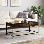 HKH Mesa de Centro Luzes Led Infinity Carvalho Fumado