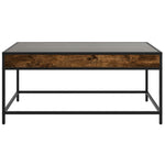 HKH Mesa de Centro Luzes Led Infinity Carvalho Fumado