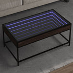 HKH Mesa de Centro Luzes Led Infinity Carvalho - Castanho
