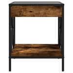 HKH Mesa de Centro Luzes Led Infinity Carvalho Fumado