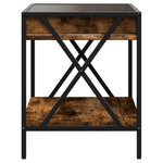 HKH Mesa de Centro Luzes Led Infinity Carvalho Fumado