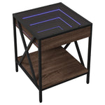 HKH Mesa de Centro Luzes Led Infinity Carvalho - Castanho