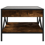 HKH Mesa de Centro Luzes Led Infinity Carvalho Fumado