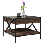 HKH Mesa de Centro Luzes Led Infinity Carvalho - Castanho