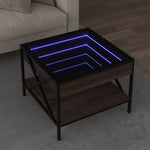 HKH Mesa de Centro Luzes Led Infinity Carvalho - Castanho
