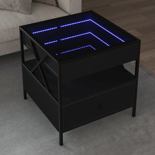 Mesa de Centro HKH con Luces Led Infinity - Negro