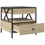 HKH Mesa de Centro Luzes Led Infinity Carvalho Sonoma