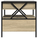 HKH Mesa de Centro Luzes Led Infinity Carvalho Sonoma
