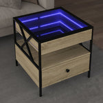 HKH Mesa de Centro Luzes Led Infinity Carvalho Sonoma