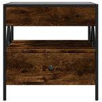 HKH Mesa de Centro Luzes Led Infinity Carvalho Fumado