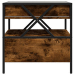 HKH Mesa de Centro Luzes Led Infinity Carvalho Fumado