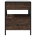 HKH Mesa de Centro Luzes Led Infinity Carvalho - Castanho
