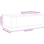 HKH Mesa de Centro Luzes Led Infinity - Branco