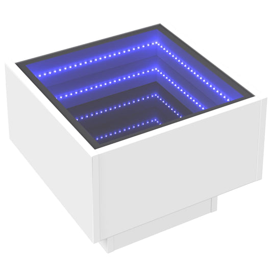 HKH Mesa de Cabeceira com Luzes Led Infinity - Branco