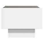 HKH Mesa de Cabeceira com Luzes Led Infinity - Branco
