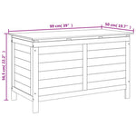 HKH Caixa Para Almofadões De Exterior 99x50x56,5 Cm Abeto Maciço - Marrom