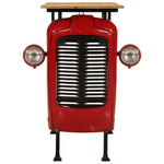 HKH Mesa de Bar Trator Madeira Maciça Vermelho/castanho em Mangueira