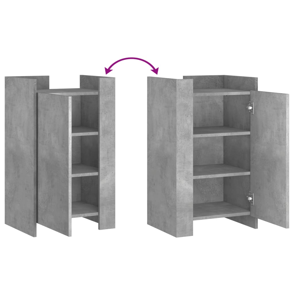 HKH Aparador Clásico en derivados de Madera 45 X 35 X 75 Cm - Gris Cemento