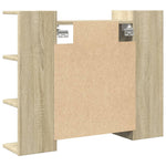 Mueble de Baño HKH con Espejo Contrachapado en Roble - 80x20,5x64cm