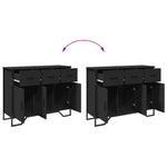 Aparador Moderno HKH en derivados de Madera, Metal 97 X 32,5 X 74,5 Cm - Negro