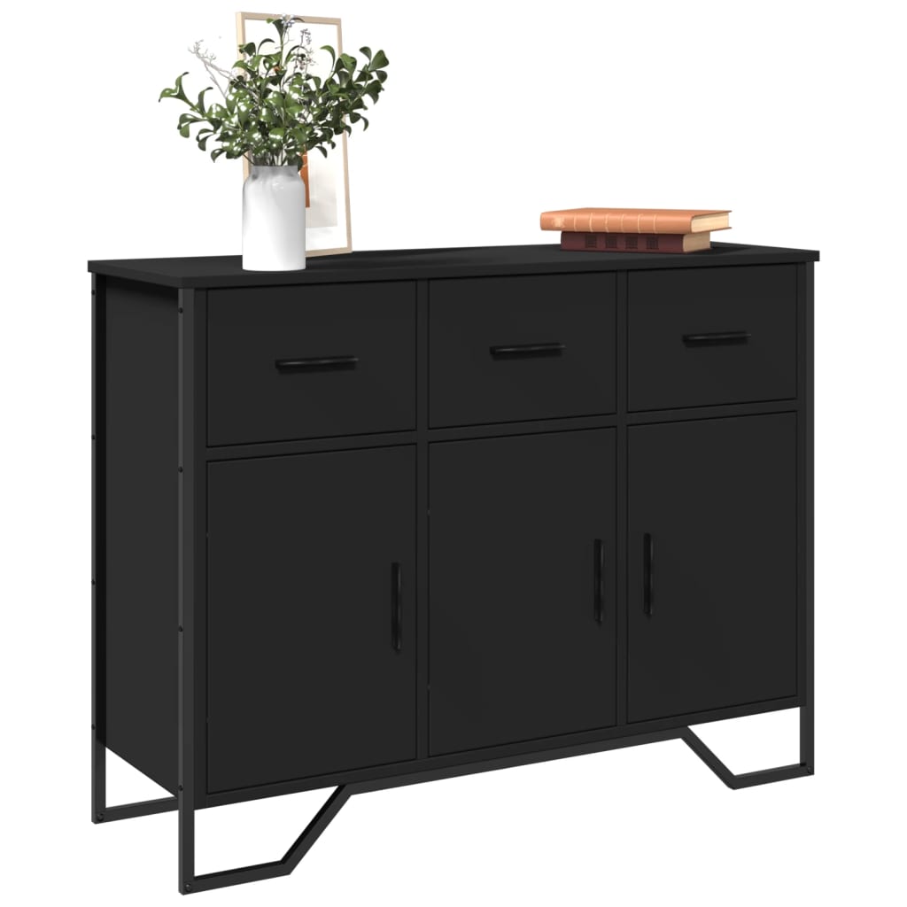 Aparador Moderno HKH en derivados de Madera, Metal 97 X 32,5 X 74,5 Cm - Negro