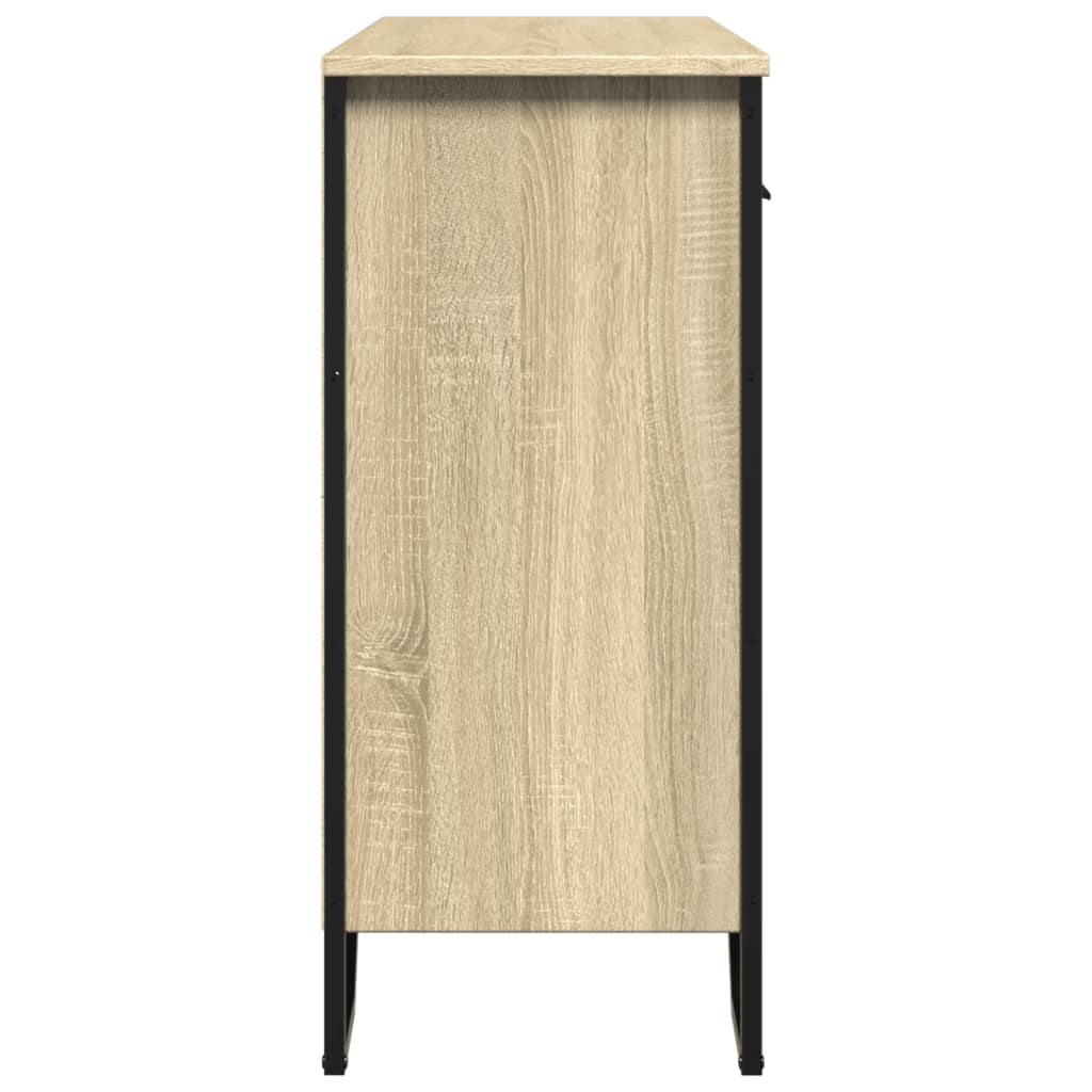 HKH Aparador Moderno em derivados de Madeira, Metal 97 X 32,5 X 74,5 Cm - Carvalho Sonoma