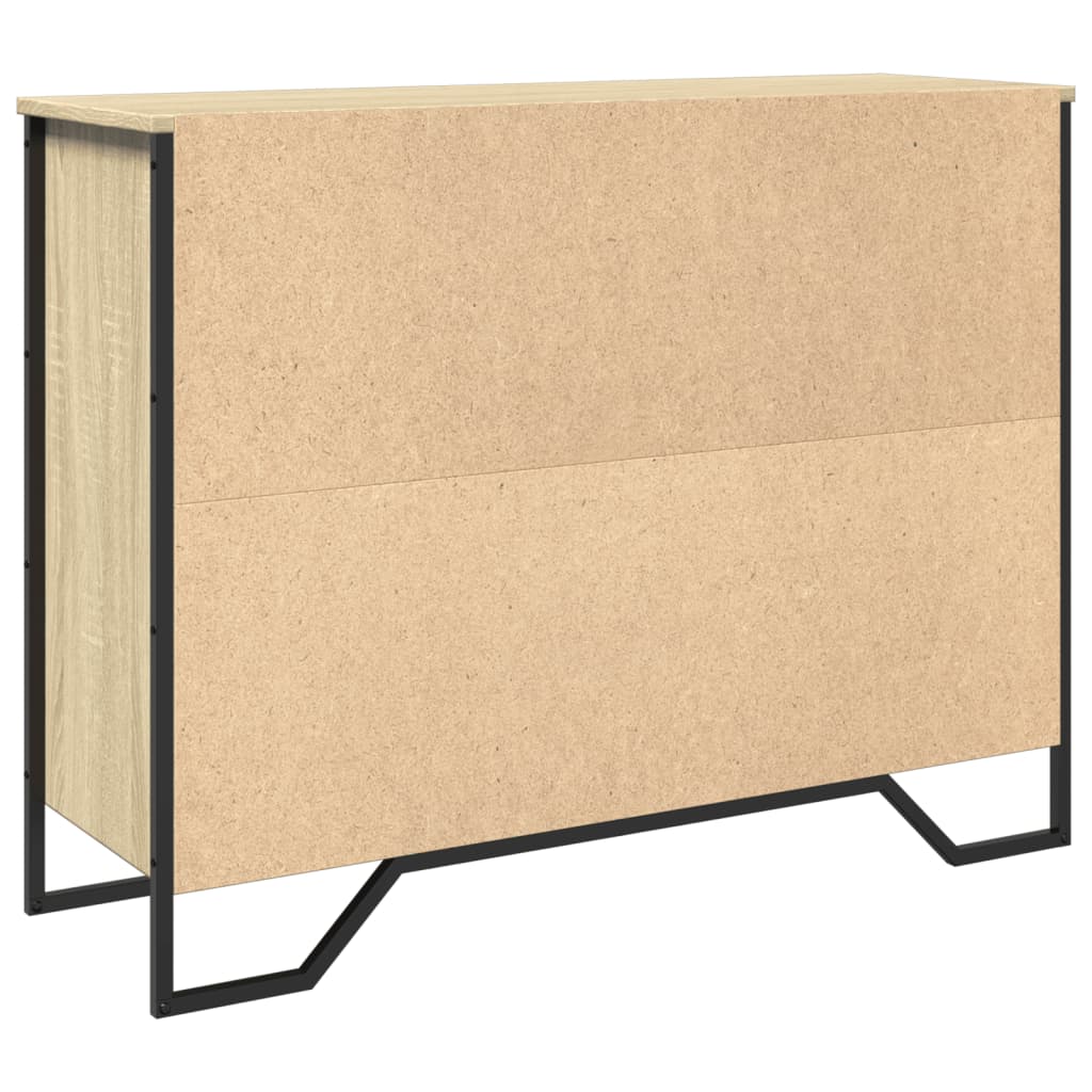 HKH Aparador Moderno em derivados de Madeira, Metal 97 X 32,5 X 74,5 Cm - Carvalho Sonoma