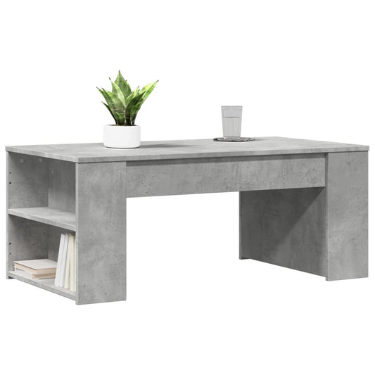 HKH Mesa de centro gris cemento en madera manufacturada