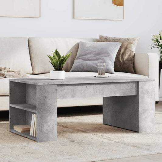HKH Mesa de centro gris cemento en madera manufacturada
