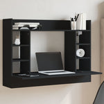 HKH Escritorio de Pared de Madera - Negro