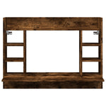 HKH Escritorio de Pared Derivados de Madera en Madera Roble Ahumado