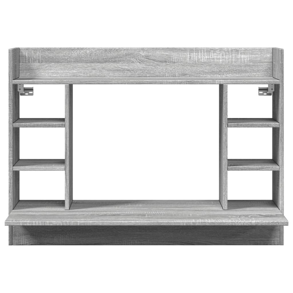 HKH Escritorio de pared Derivados de Madera Sonoma - Gris