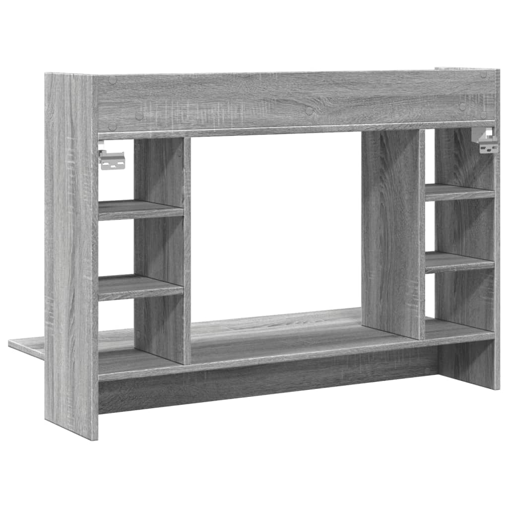 HKH Escritorio de pared Derivados de Madera Sonoma - Gris