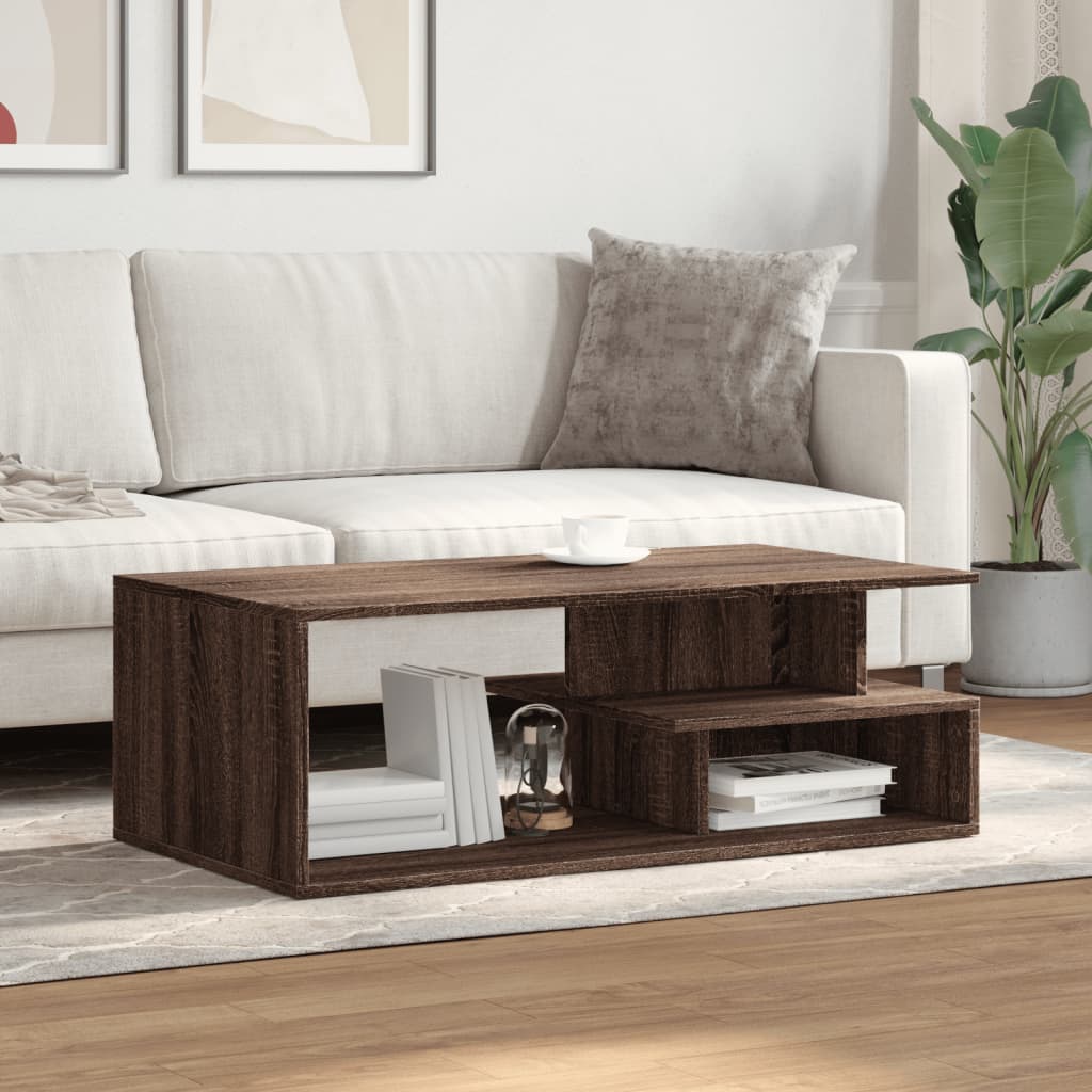 HKH Mesa de Centro en Aglomerado de Madera Roble - Marrón