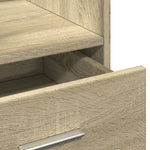 HKH Púlpito C/ Ruedas Y Cajón Derivados de Madera en Madera Roble Sonoma
