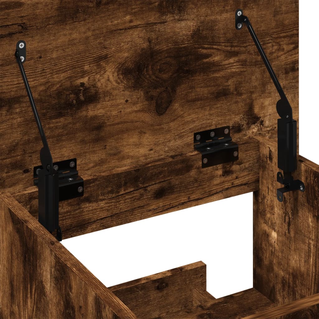 HKH Púlpito C/ Ruedas Y Cajón Derivados de Madera en Madera Roble Ahumado