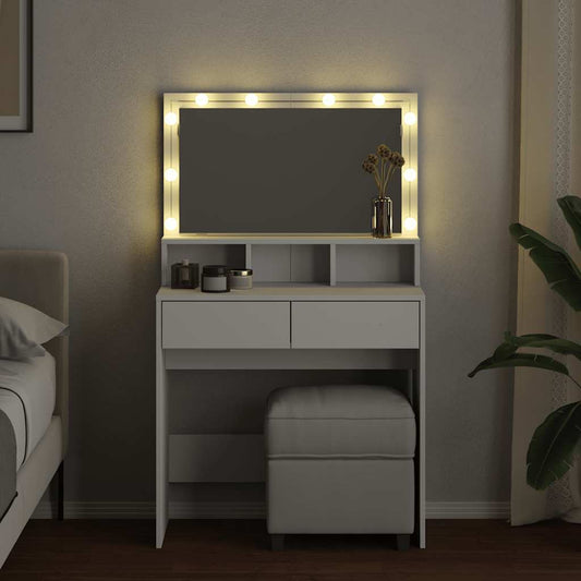 HKH Toucador com LED - 80x41x134,5 Cm - Branco