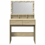 HKH Tocador con LED en Roble Sonoma - 80x41x134,5 Cm