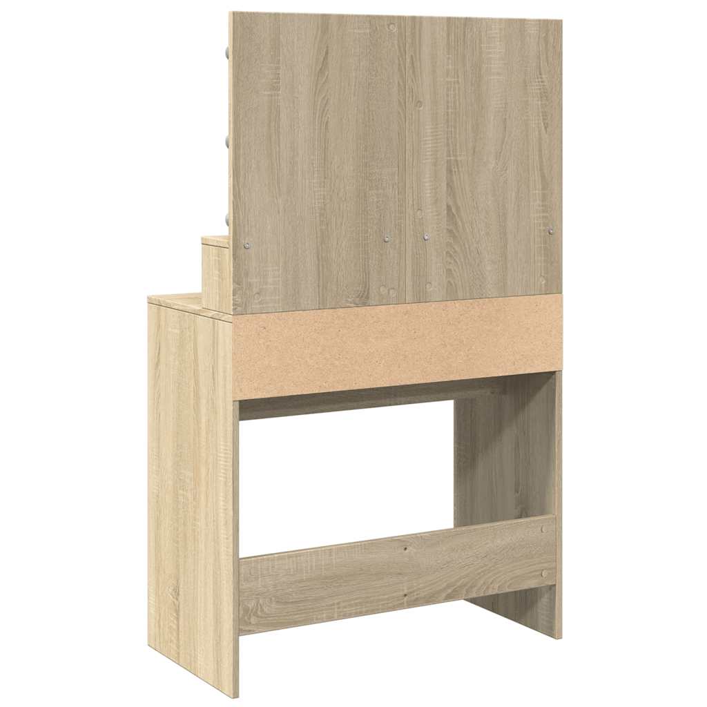 HKH Tocador con LED en Roble Sonoma - 80x41x134,5 Cm