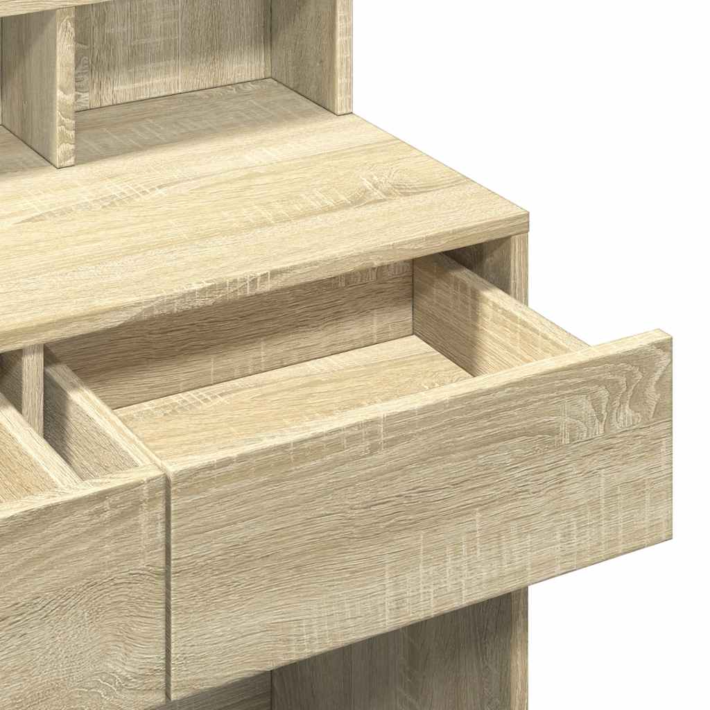 HKH Tocador con LED en Roble Sonoma - 80x41x134,5 Cm