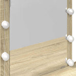 HKH Tocador con Luces Led en Roble Sonoma - 100x40x130 cm