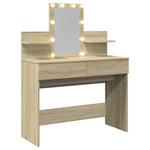 HKH Tocador con Luces Led en Roble Sonoma - 100x40x130 cm
