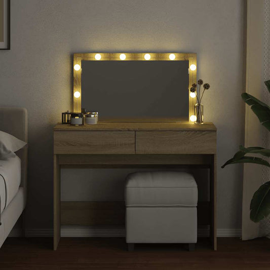 HKH Toucador com Leds em Carvalho Sonoma - 100x40x120 Cm