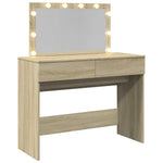 HKH Tocador con Luces Led en Roble Sonoma - 100x40x120 Cm