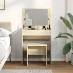 HKH Toucador e Banco em Carvalho Sonoma - 60x40x113,5 Cm