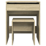 HKH Toucador e Banco em Carvalho Sonoma - 60x40x113,5 Cm