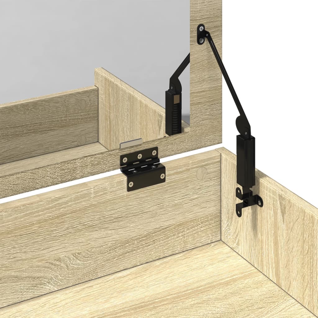 HKH Toucador e Banco em Carvalho Sonoma - 60x40x113,5 Cm