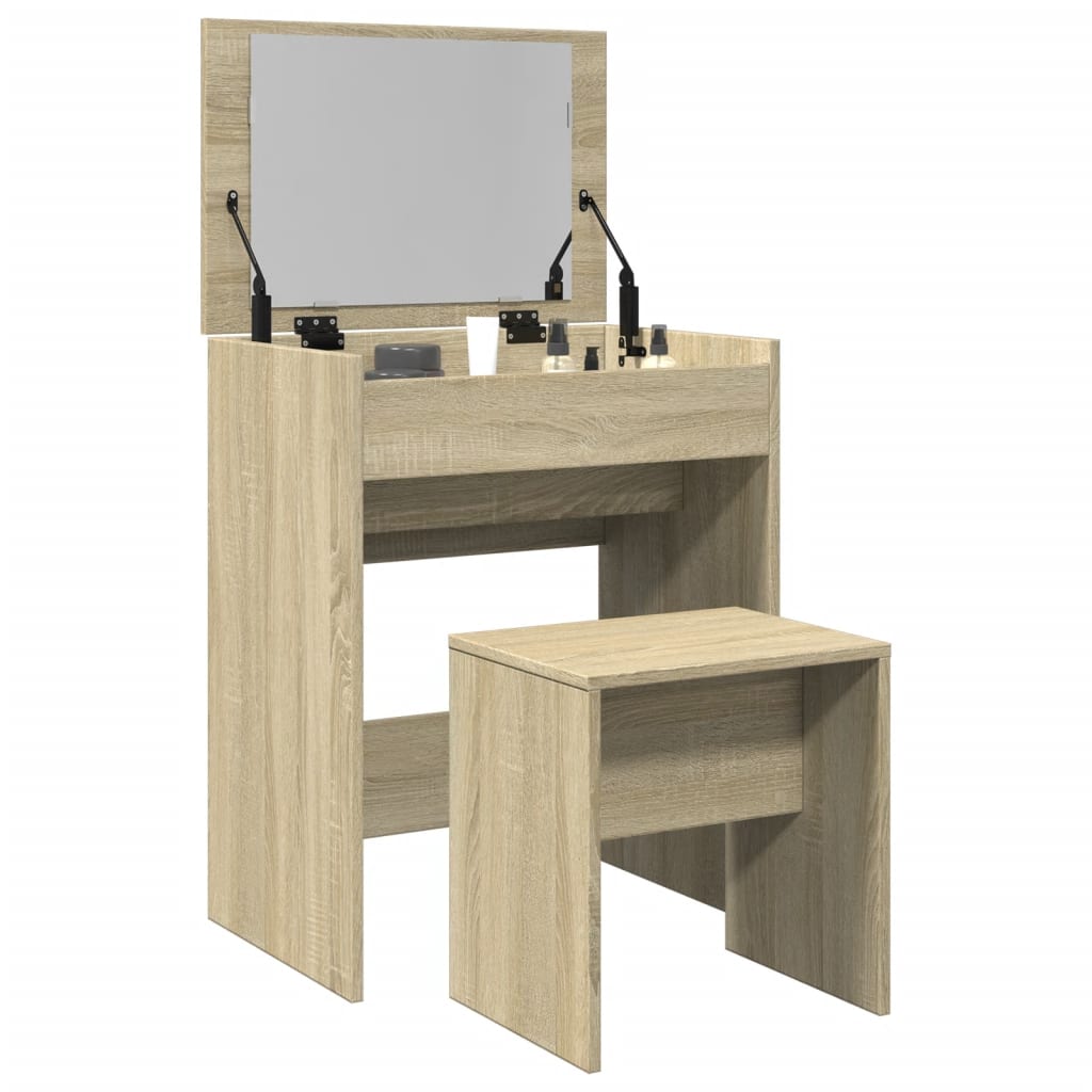 HKH Tocador y Banco en Roble Sonoma - 60x40x113,5 Cm
