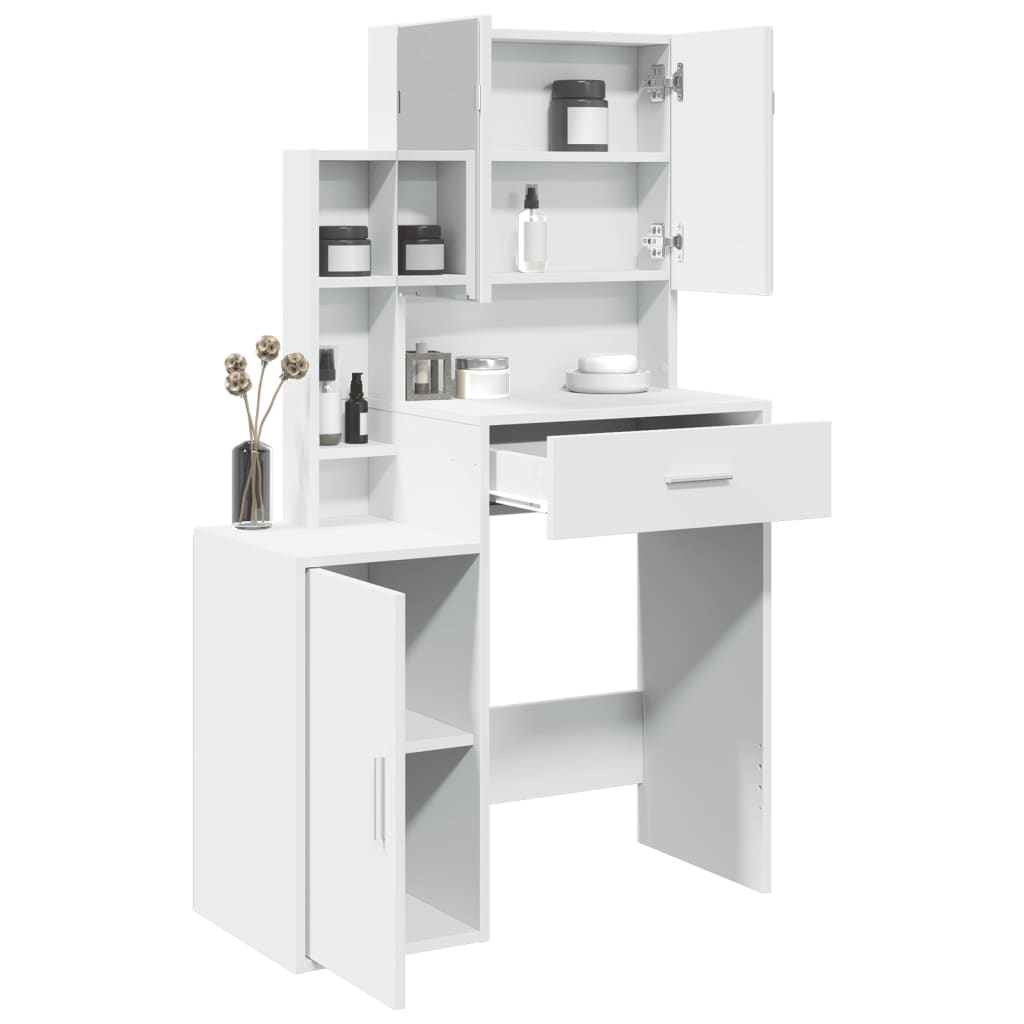 HKH Tocador con Armario Color - 80x35x132 cm - Blanco